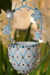 Spring Basket/Turquois and Butterflies