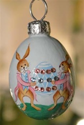 Miniature Egg: Courtly Rabbits