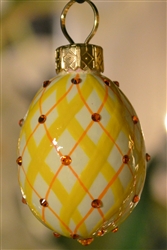 Bejeweled Argyle Egg/yellow