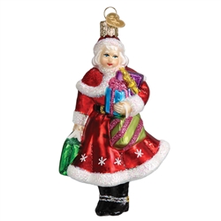 Mrs. Claus Goes Shopping Ornament