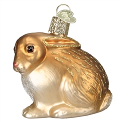 Tan Cottontail Bunny Ornament