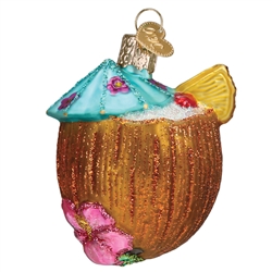 Tropical Coconut Drink Ornament