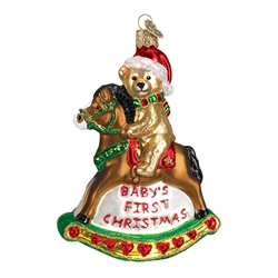 Rocking Horse Teddy Ornament