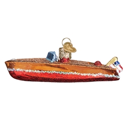 Classic Wooden Boat Ornament