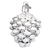 Snow-capped Silver Snowy Cone Ornament