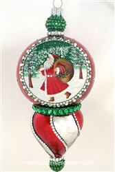The Pendant - Red, Green & Silver