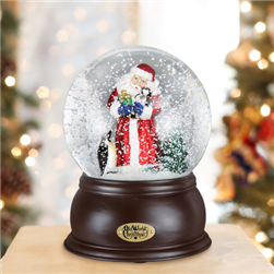 Santa With Penguin Pals Snow Globe